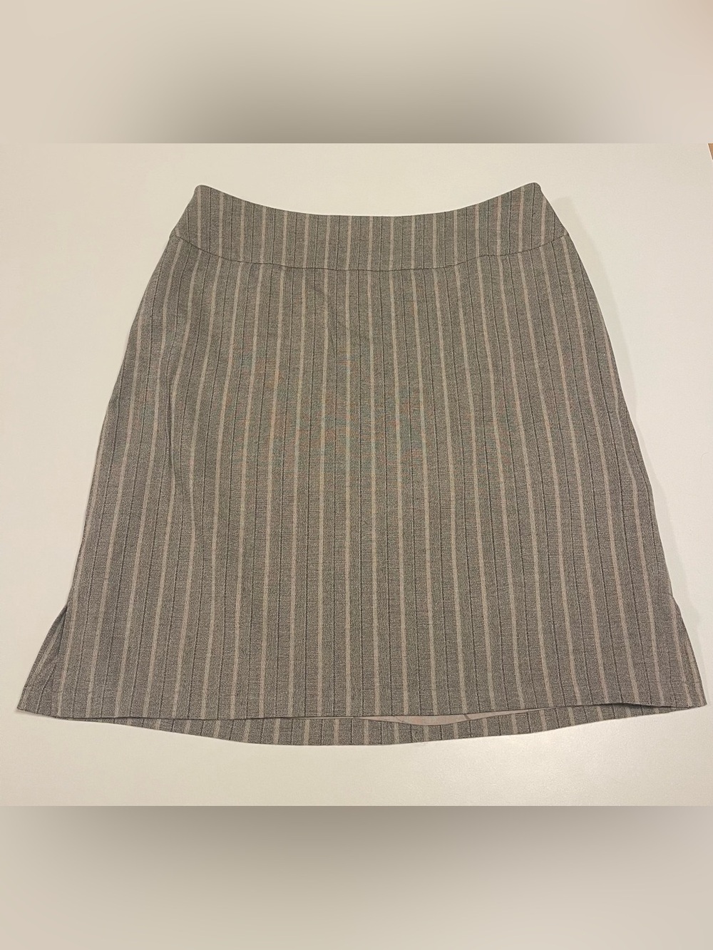 Amanda Smith Gray Pinstripe Pencil Skirt